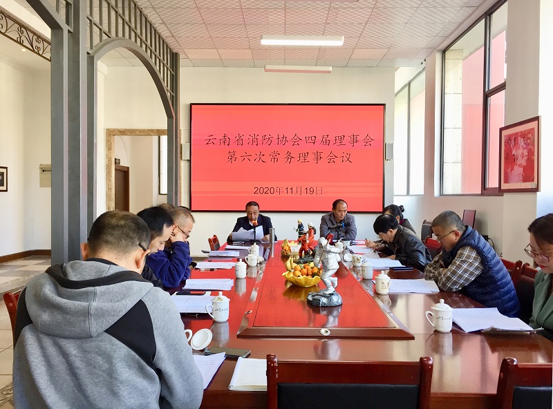 云南省消防协会召开第四届理事会第六次常务理事会议